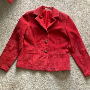 Red suede jacket